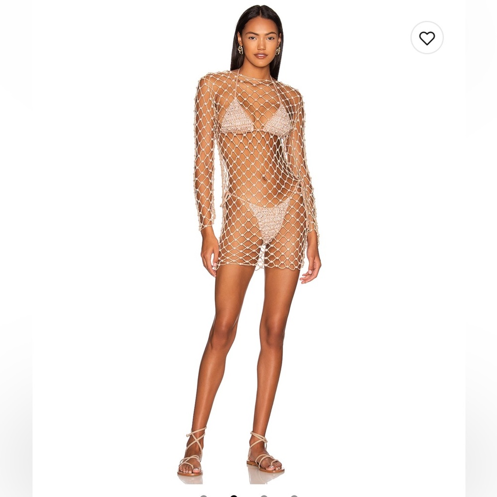 Tularosa siren sea mini dress in tan